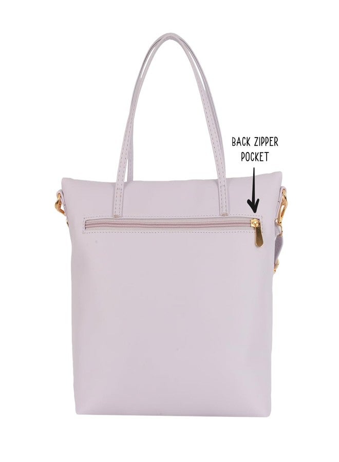 Baggit Women Purple Satchel Handbag Medium Size | Ladies Stylish Casual Purse Bag - Image 4